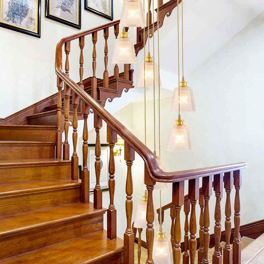 Lámpara de Techo Moderna y Sencilla con Pantalla de Cristal, Ideal para Bares y cafeterías (10 Luces).