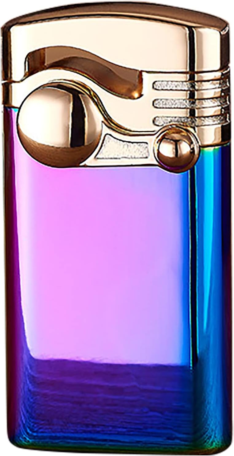 Torch Lighter Single Jet Flame Refillable Butane Windproof Portable Lighter with Adjustable Flame Not Contain Butane,Purple