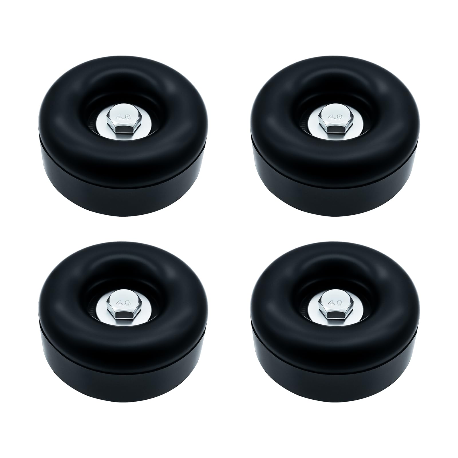 Trailer Ramp Door Rubber Bump Stops 2.5" Round Bumper 4 Pack Kit | Protects trailer ramp doors from impact and wear Suitable for trailers, generators,