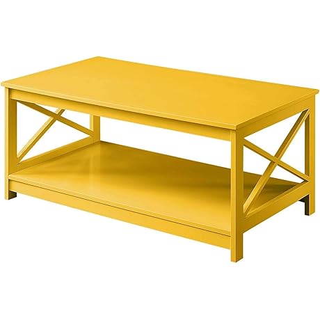 Convenience Concepts Oxford Coffee Table with Shelf: A Dash Of Vibrance For Your Living Oasis