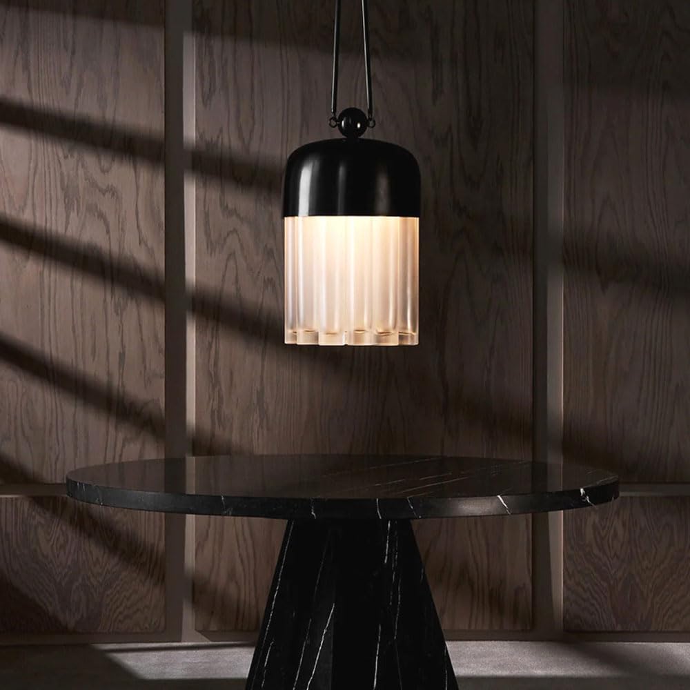 7,8" Lampa wisząca Szklana rurka Lampa wisząca Przemysłowe czarne lampy wiszące 12W LED Mały żyrandol Oprawy sufitowe do jadalni Salon Cafe Bar Restauracja LWX
