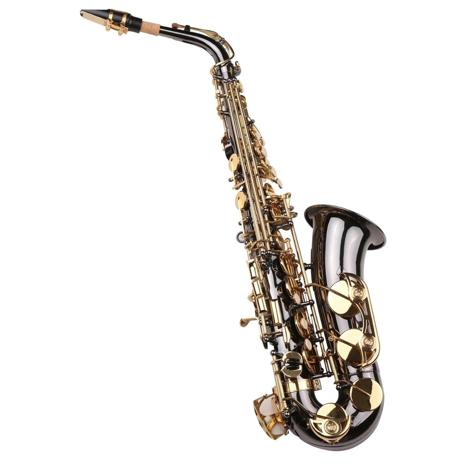 Saksofon Eb E-flat Saksofon Altowy Saksofon Niklowany Mosiężny Korpus Z Grawerowanymi Instrumentami Muzycznymi Saksofon profesjonalny Saksofon