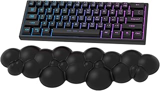 Attack Shark Black Cloud Soft Comfortable Keyboard Wrist Rest,Anti-Skid Ergonomic Wrist Support Keyboard,Desk Hand Wrist TKL Mechanical Keyboard/All Size Gaming Keyboard,15.2x4.4x1.2 inch Palm Rest