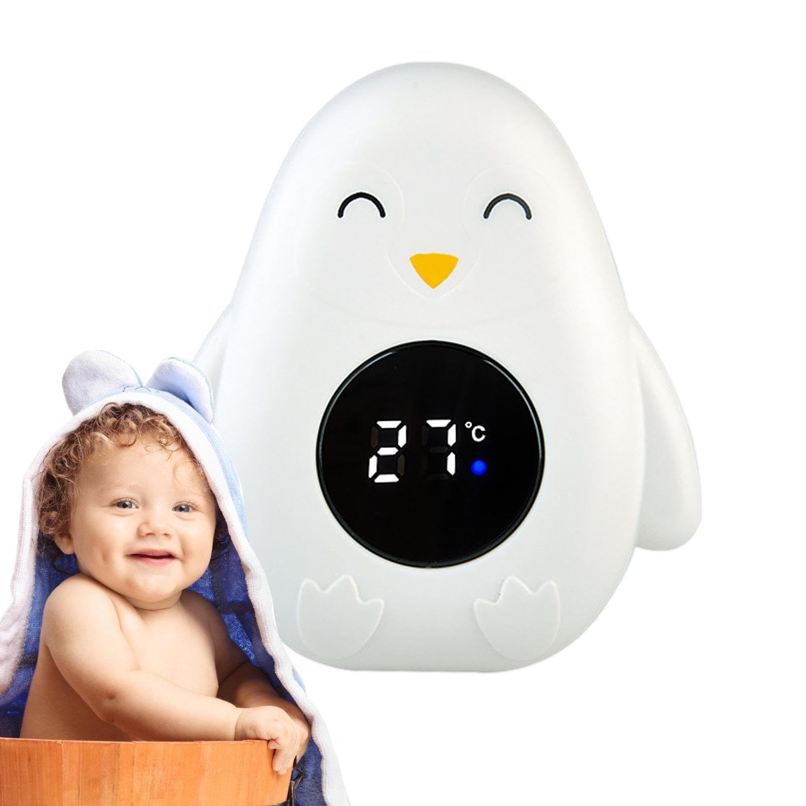 Thermomètre de Bain Numérique Manchot Pour Bébé et Nouveau-né Avec Écran LCD Tactile LED