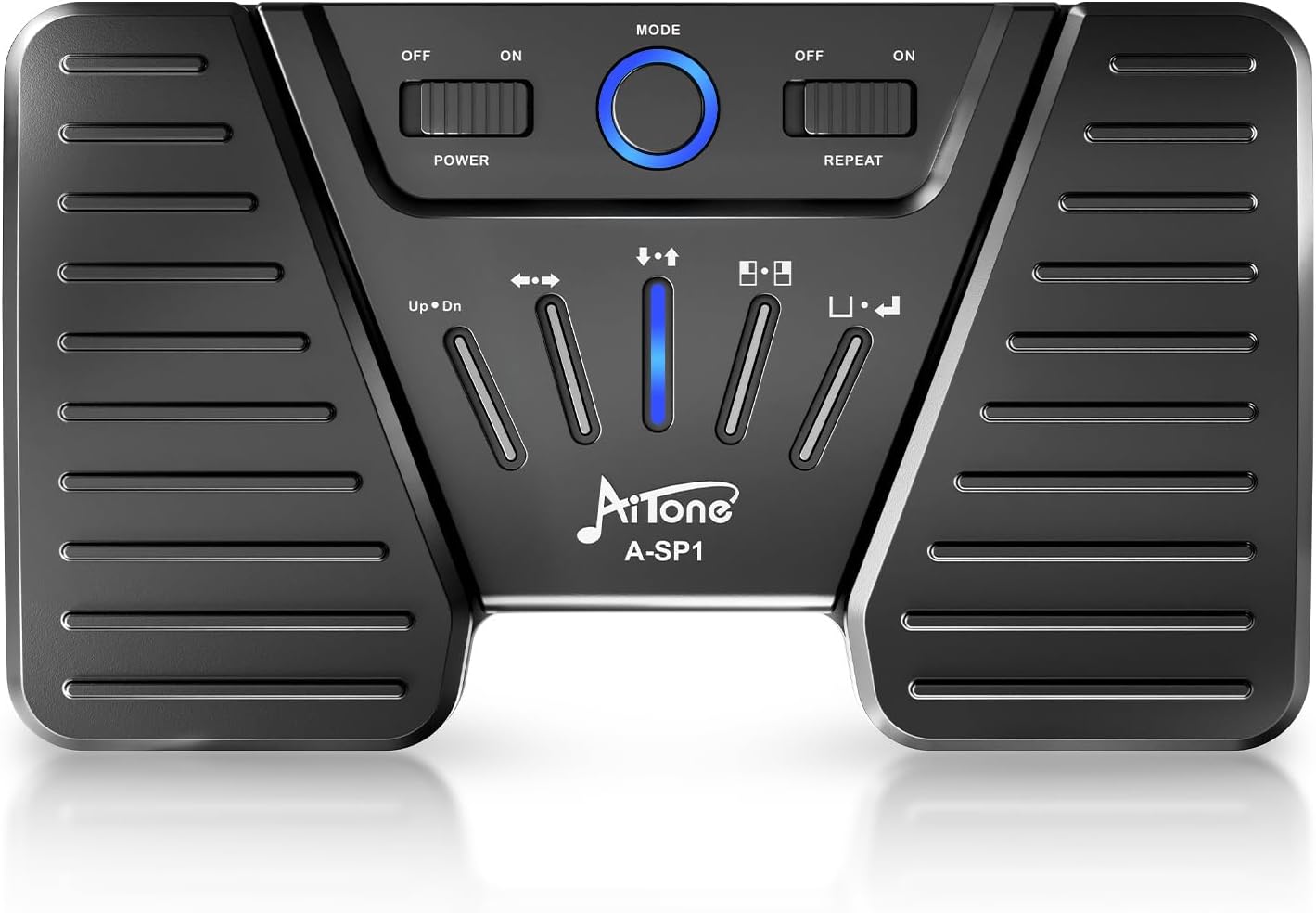 AITONE Wireless Page Turner Bluetooth Foot Pedal Music Page Turner for iPad Tablets Android ios Phones Piano Keyboard Compatible with Various Music App (A-SP1)