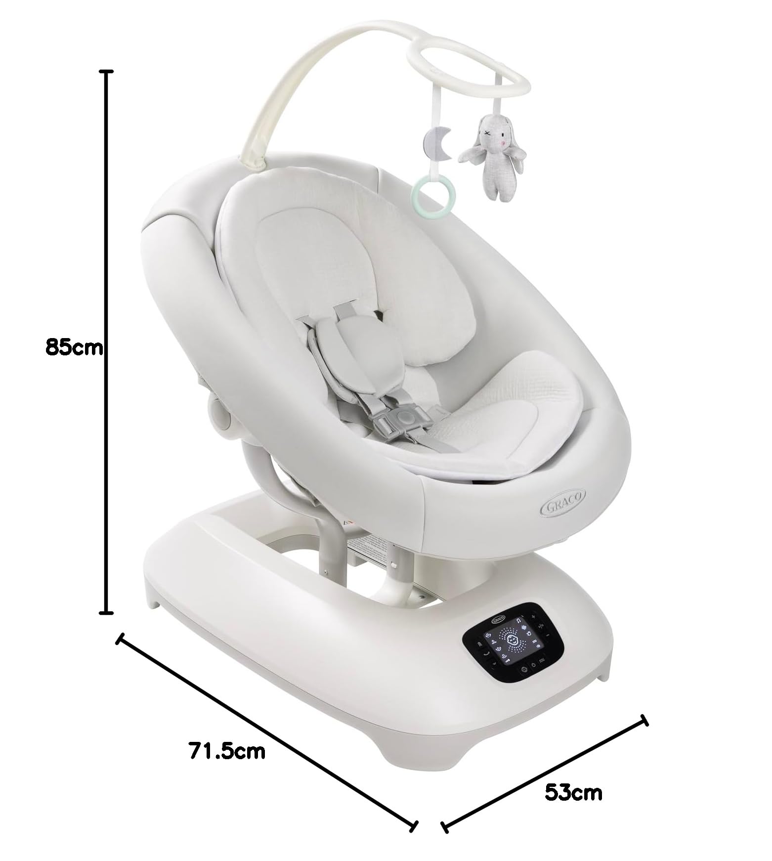 Graco - Eluma™ Sway Columpio relajante para bebés, desde el nacimiento hasta aprox. 6 meses (máx. 9 kg), con Tecnología de Detección de Llanto, 3 posiciones de reclinado, color Rori