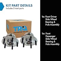 Vista 895 de TRQ Juego de 2 rodamientos de rueda trasera y conjunto de cubo con sensor ABS compatible con Ford Transit Connect 2014-2018