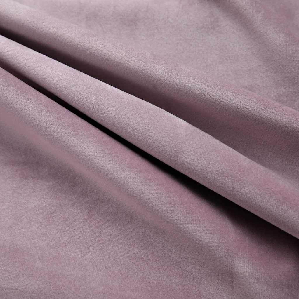 Verdunkelungsvorhänge mit Ösen 2 Stück Samt Antik-Rosa 140x245 cm Blickdicht für Wohnzimmer Schlafzimmer mit Metallringen als Sichtschutz und Sonnenschutz