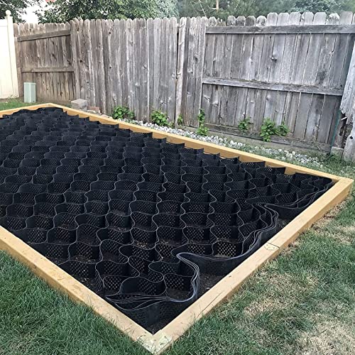 Georrejilla de Grava Estabilizador de Rejilla de Suelo Extra Grueso de 4 ', Adoquines Permeables de la Geomalla de la Geocelda del Panal, para Patios, Cobertizos, Pendientes, Caminos, Estacionamiento