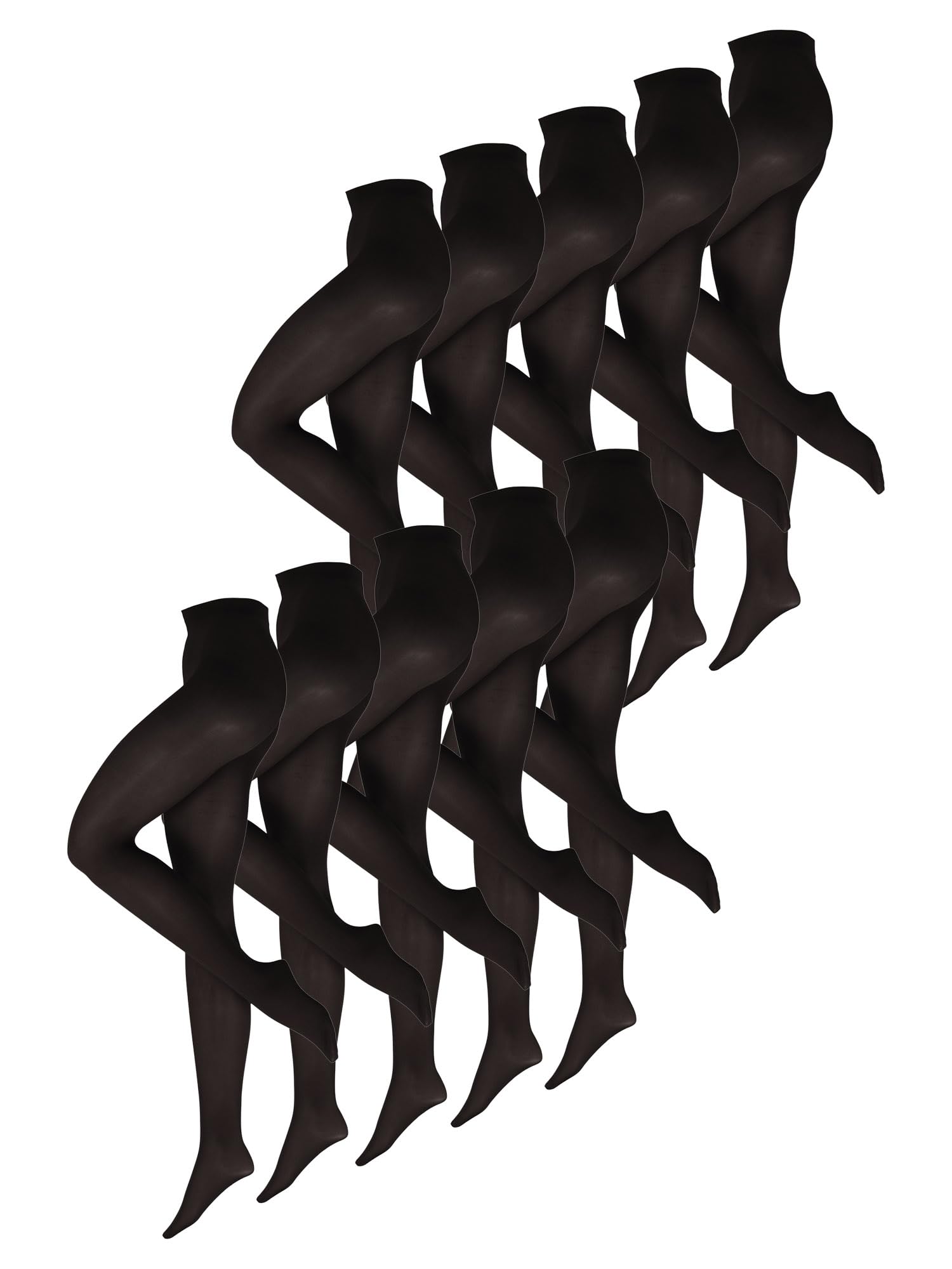 NUR DIE Damen Strumpfhose Blickdicht 40 DEN 10-Pack - matte Damenstrumpfhose, blickdicht & weich, ideal für Büro, Freizeit & kühle Tage