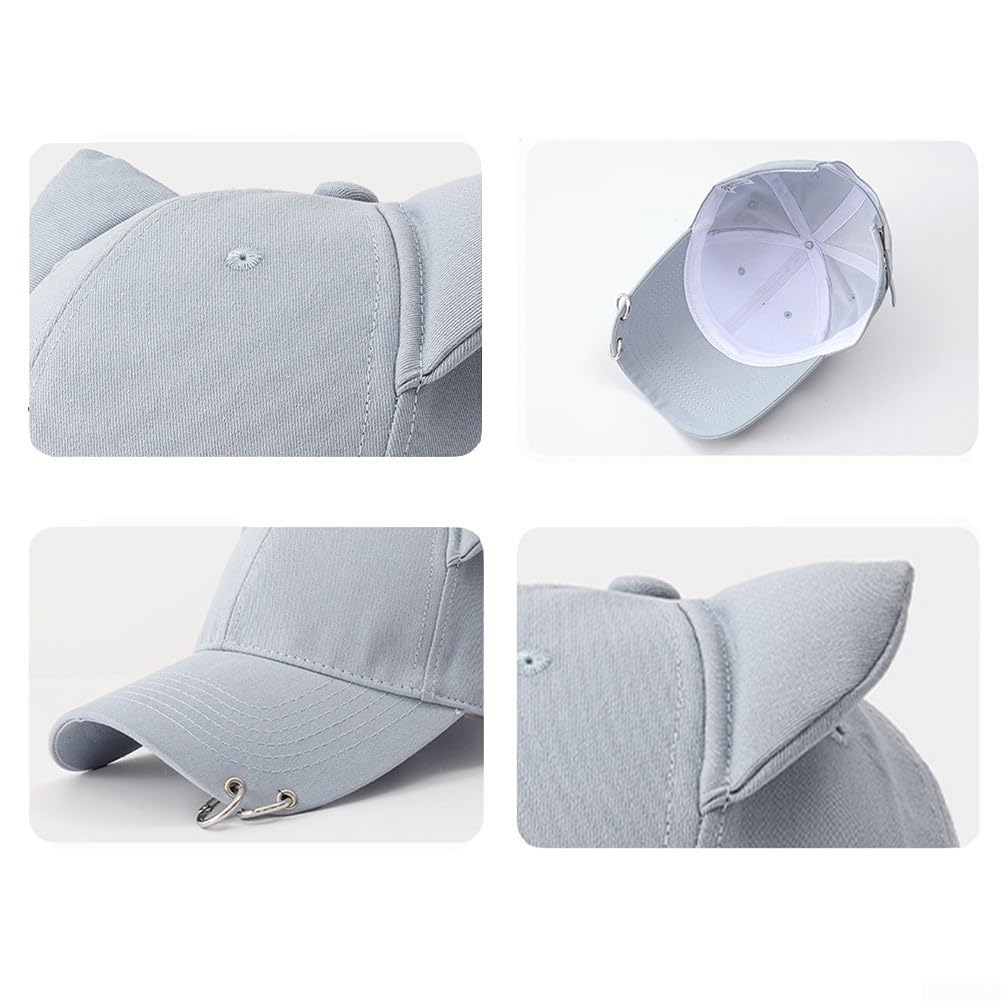 Gorra Algodón Poliéster Orejas Gato para Divertido Unisex Gorra