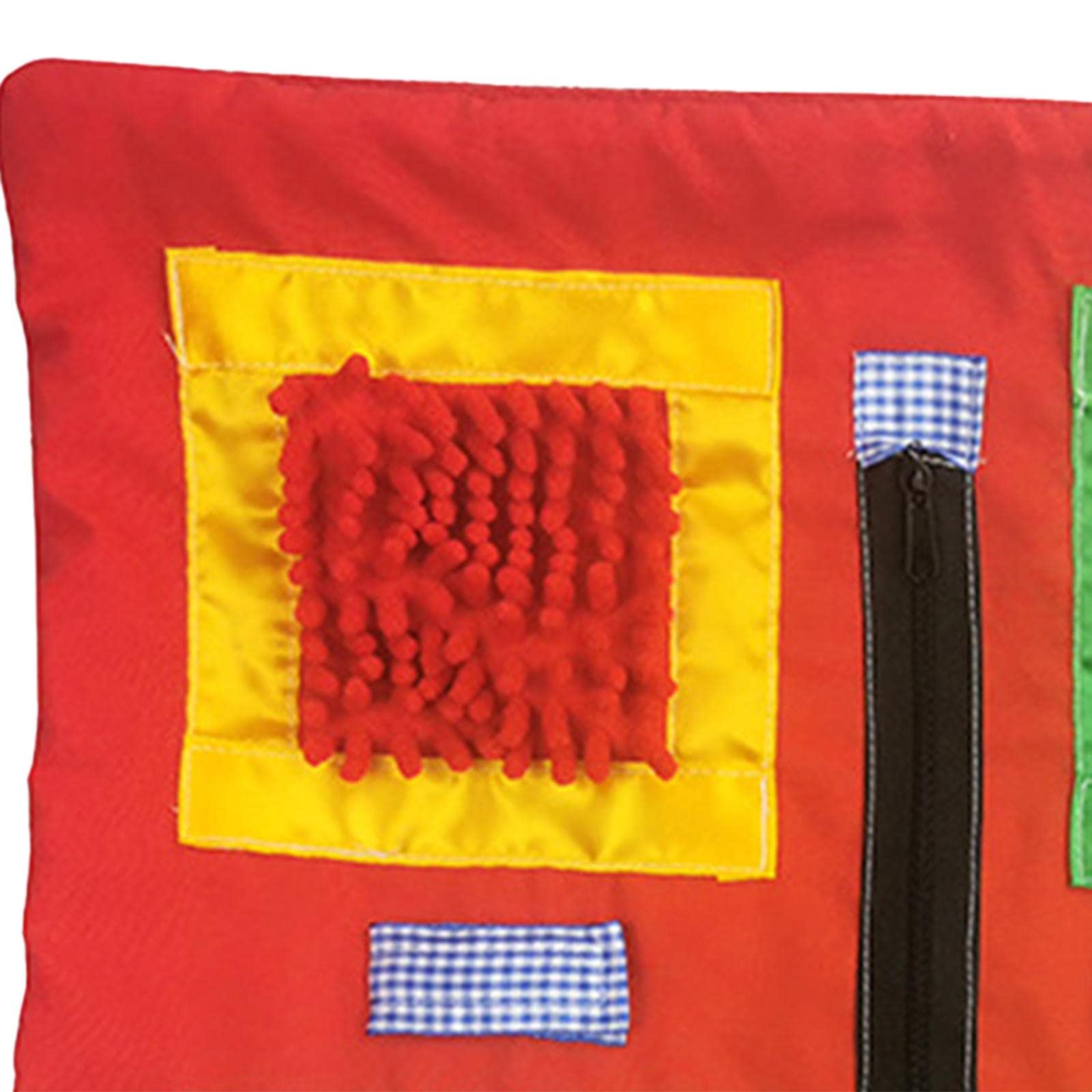 Dekokissen Fidget Kissen Senioren Kissen Pad Motorikspielzeug Aus Polyester mit Beschäftigungsfördernden Elementen für Senioren Freizeit Betr, Rot