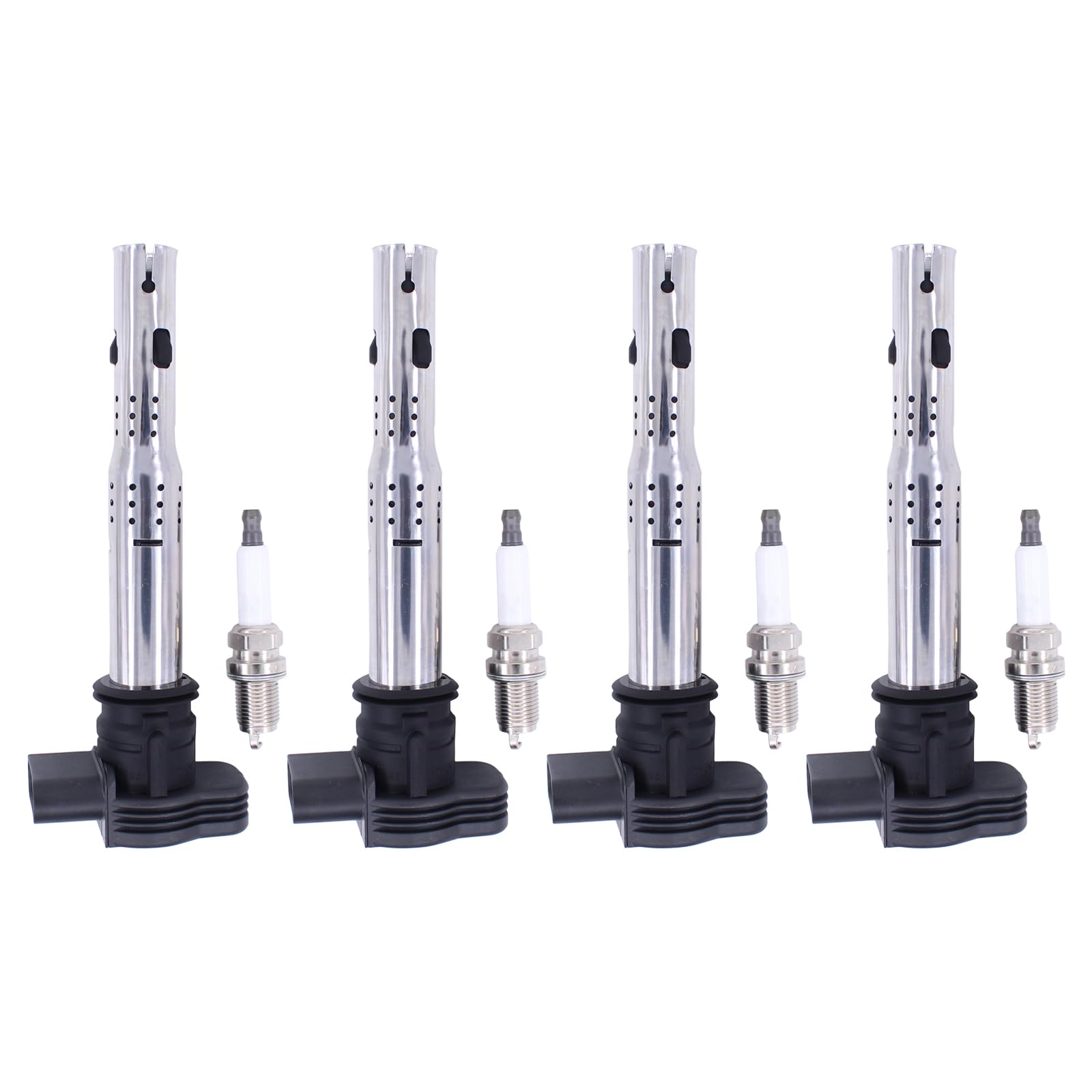 Zündspule Zündkerze für A1 8X A3 8P A4 B7 8E A4 B8 8K A5 8T A6 4F A6 C7 4G A6 4G A6 C6 4F A8 D4 A8 4H Q3 8U Q5 8R R8 TT 8J Alhambra Altea XL Exeo ST Leon 1P Toledo für Octavia Superb 2 Superb 3T Yeti