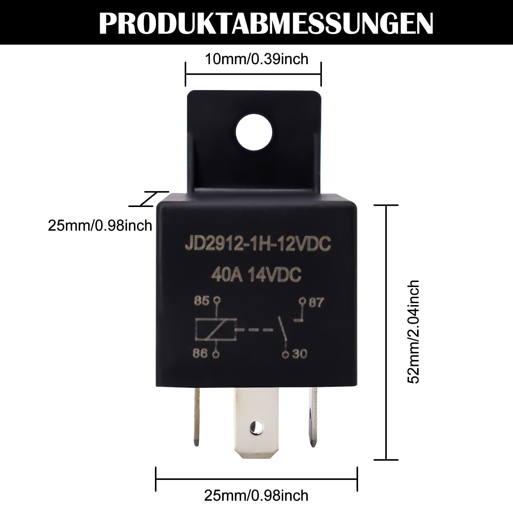 1 Stück JD1912-12VDC-1ZS Kfz-Relais 12V 40A Hochstrom T Kfz Relais Hochstrom Kfz Klimaanlagenrelais 1 Stück JD1912-12VDC-1ZS Kfz-Relais 12V 40A Hochstrom T Kfz Relais Hochstrom Kfz Klimaanlagenrelais