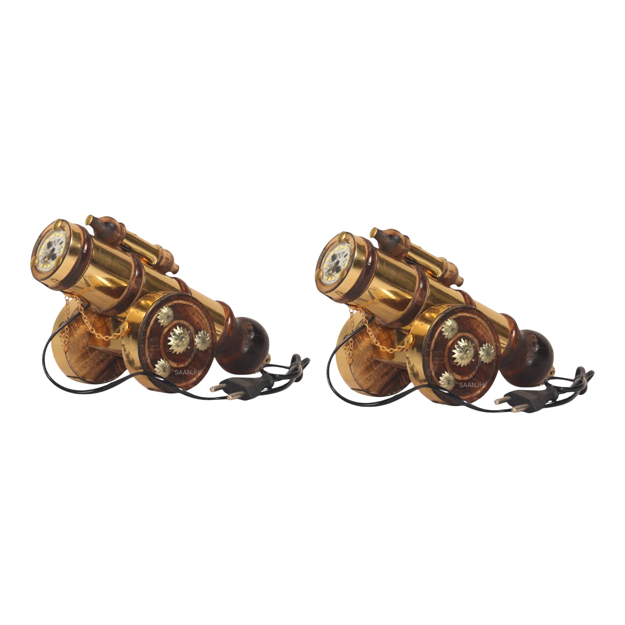 Handcrafted Wooden Caanon Led | Home Décor & Utility | Set of 2 | Durable Decorative Accessory-image-22
