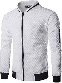 Halfword Mens Full Zip Sweatshirt Cardigan Casual Long Sleeve Lightweight Plaid Jacket M-3XL