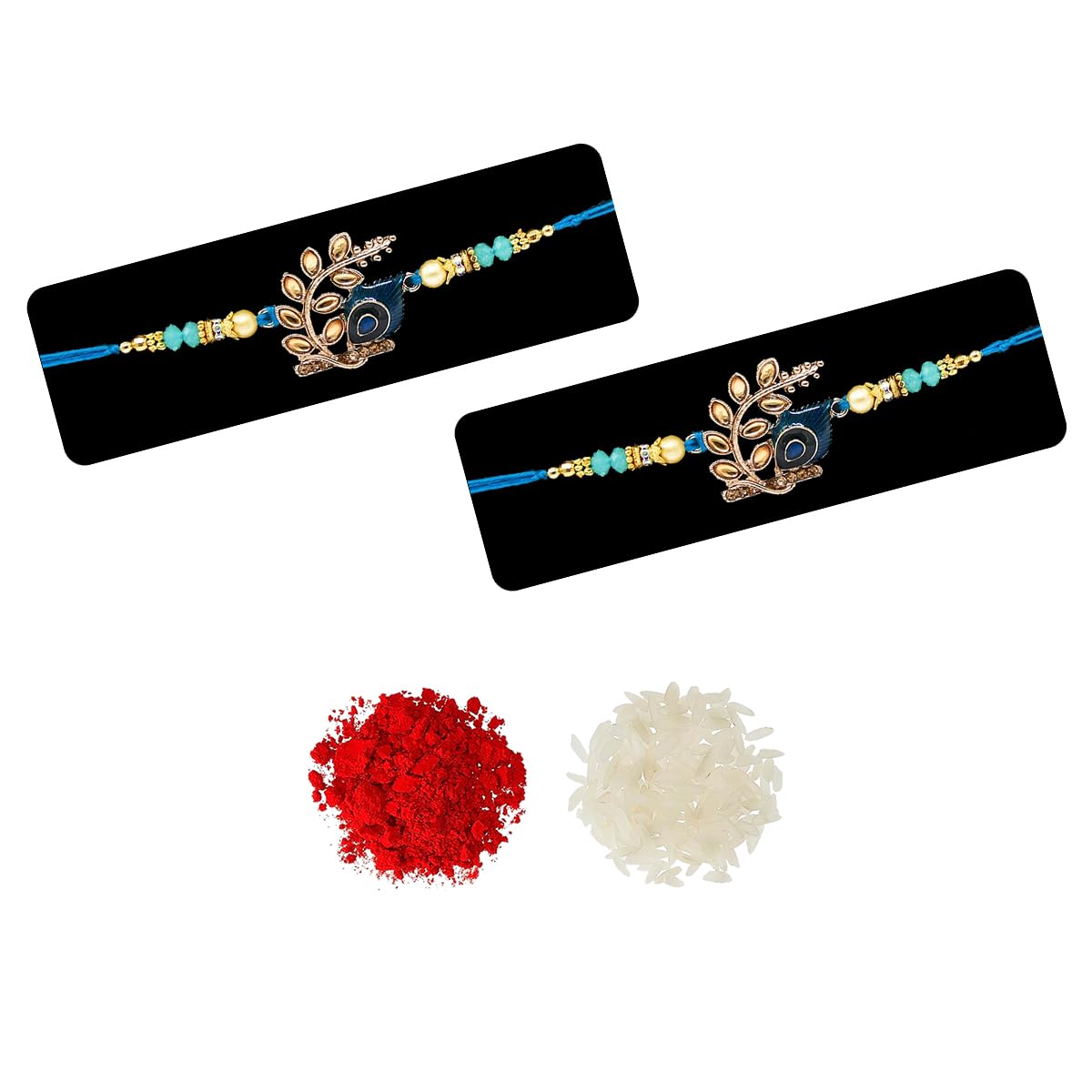 Saugat Traders Religious Rakhi for Brother Pack of 2 with Roli Chawal Pack - Rakhi Set Combo For Men - Raksha Bandhan Rakhi for Bhai, Bhaiya, Siblings (B0D6WDHZR3) Amazon Price History, Amazon Price Tracker