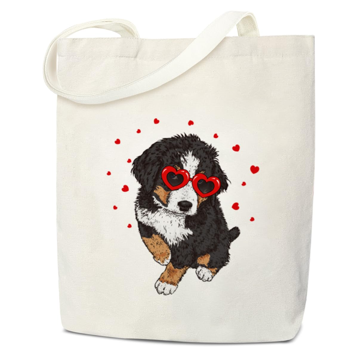 Doreen's Boutique Dog Tote - Aesthetic Canvas Bag for Women, Dog Lover Gifts, Cute Puppy Book Handbag, Reusable Grocery Beach Shoulder Bag