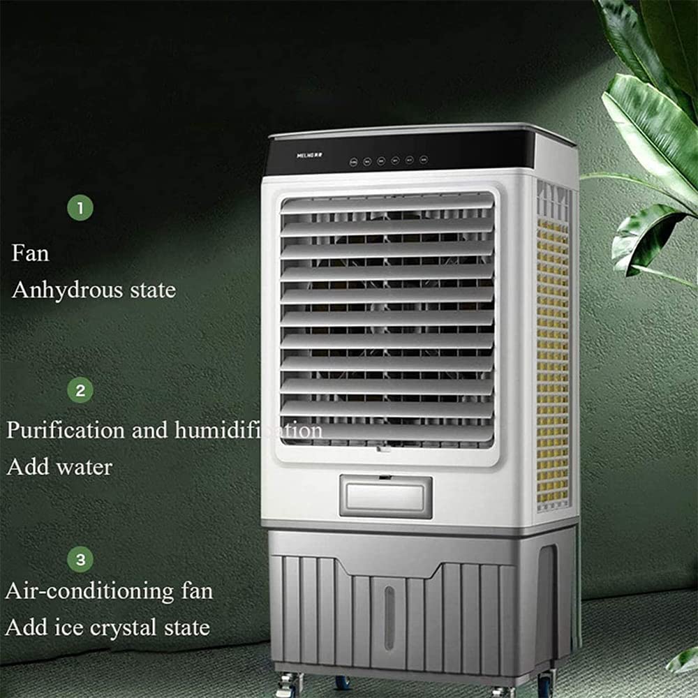 Gran refrigerador de Aire Industrial Comercial, refrigerador de Aire portátil, de Pantalla táctil de Control Remoto, 60 litros de Gran Capacidad, Adecuado para Uso en el hogar o de la Oficina