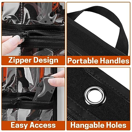 SWISSELITE Bolsa de exibição de faca, estojo de exibição de faca de feltro, suporte dobrável para ar