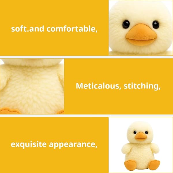 Cuddly Toy, 15cm Duck Teddy, Soft Toys, Cuddly Plush For Babies Toddlers, Plush Duck Gifts For Valentine's Day And Travel, Birthday, Easter Teddy Gift - 3
