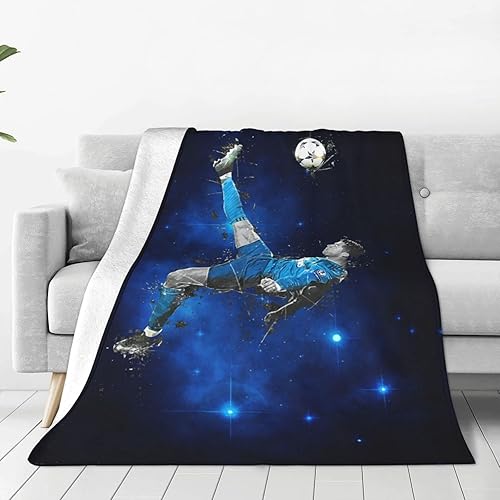 Ronaldo #7 - Mantas de felpa de micro viaje ultra suaves para el hogar, cama, sofá, sala de estar