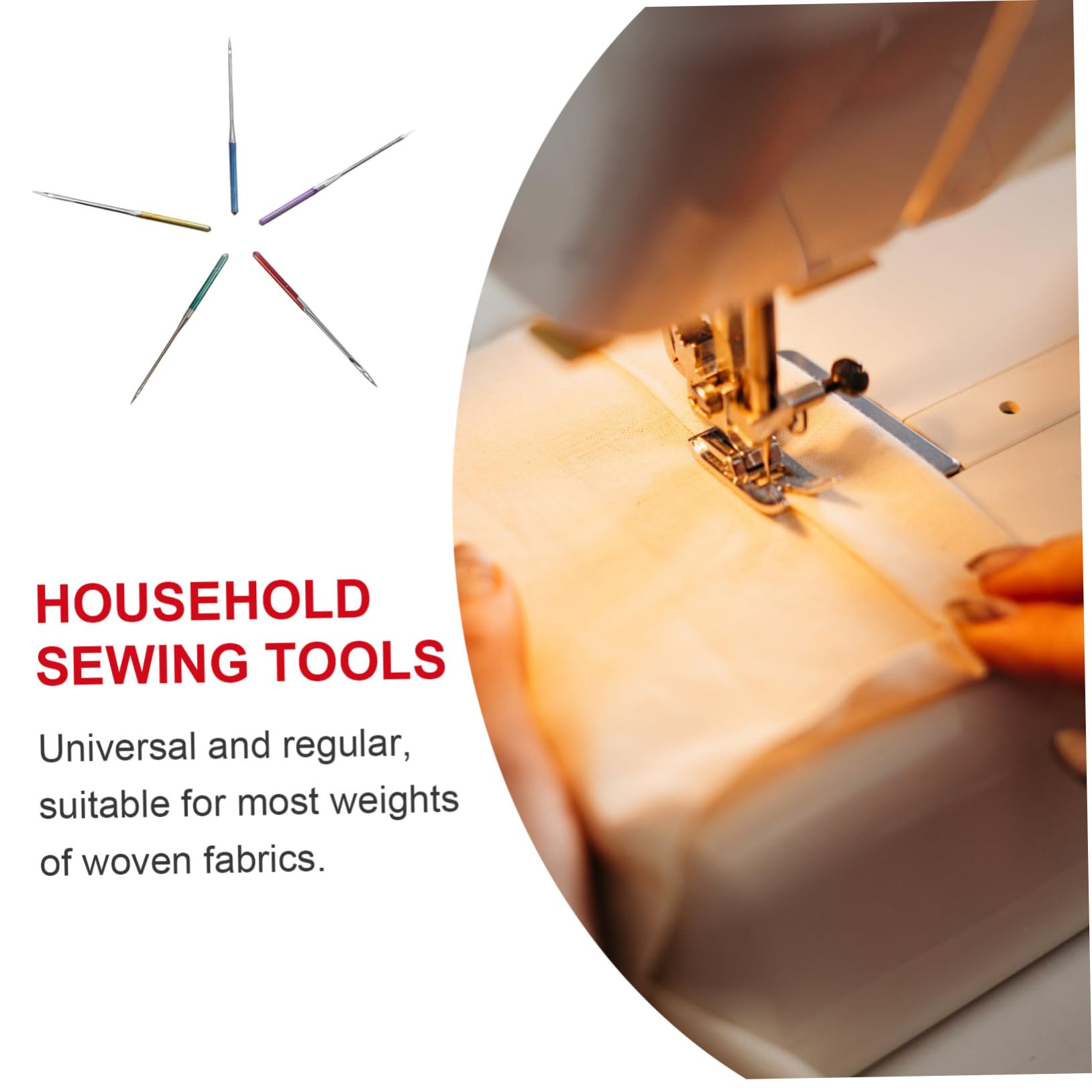 Angoily y Ligeras Resistentes 50 Agujas para Máquina de Coser de Metal Ideales para Jeans y Lona en Costura Doméstica