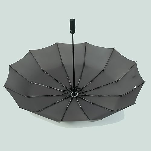 Miniatura 4 de GAOYAING Paraguas compacto de viaje a prueba de viento, paraguas automático para lluvia, paraguas plegable compacto, portátil, resistente al viento,