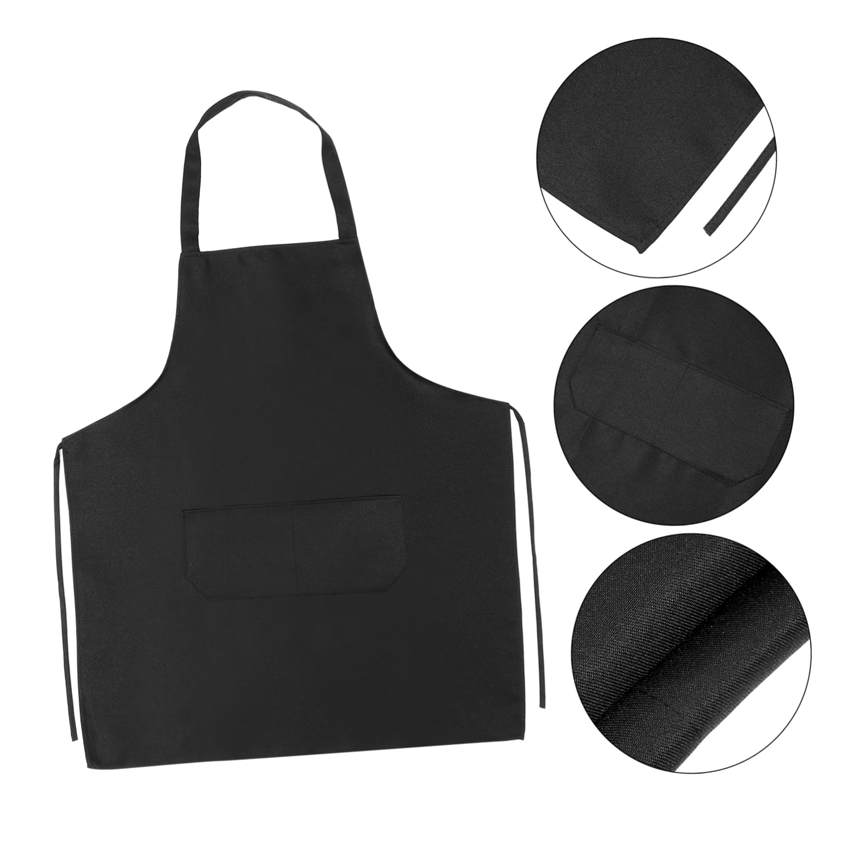 10 Stück Küchenschürze aus Polyester, Schwarz, Waschbar