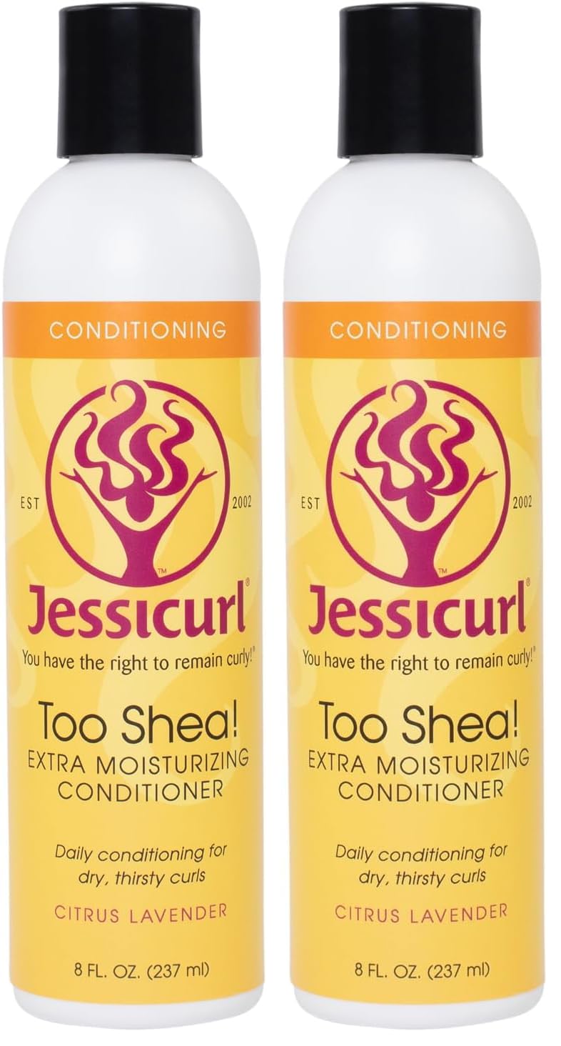 Jessicurl, Too Shea! Extra Moisturizing Conditioner for Curly Hair, Citrus Lavender, 32 Fl oz. Leave in Conditioner for Dry Hair, Anti Frizz Hair Products