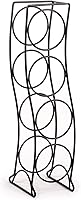 Spectrum Curve 4-Bottle Vertical Wine Rack - Matte Black Steel Countertop Holder for Standard & Jumbo Bottles, Kitchen Bar Organizer