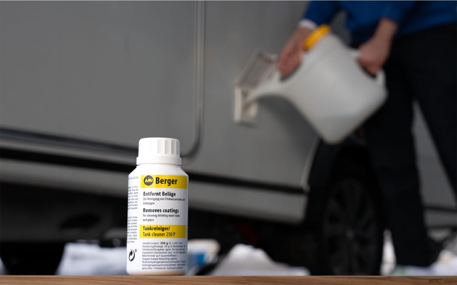 BERGER Wassertankreinigung gegen Algen und Bakterien Reinigung 250g Frischwassertank Camping Caravan
