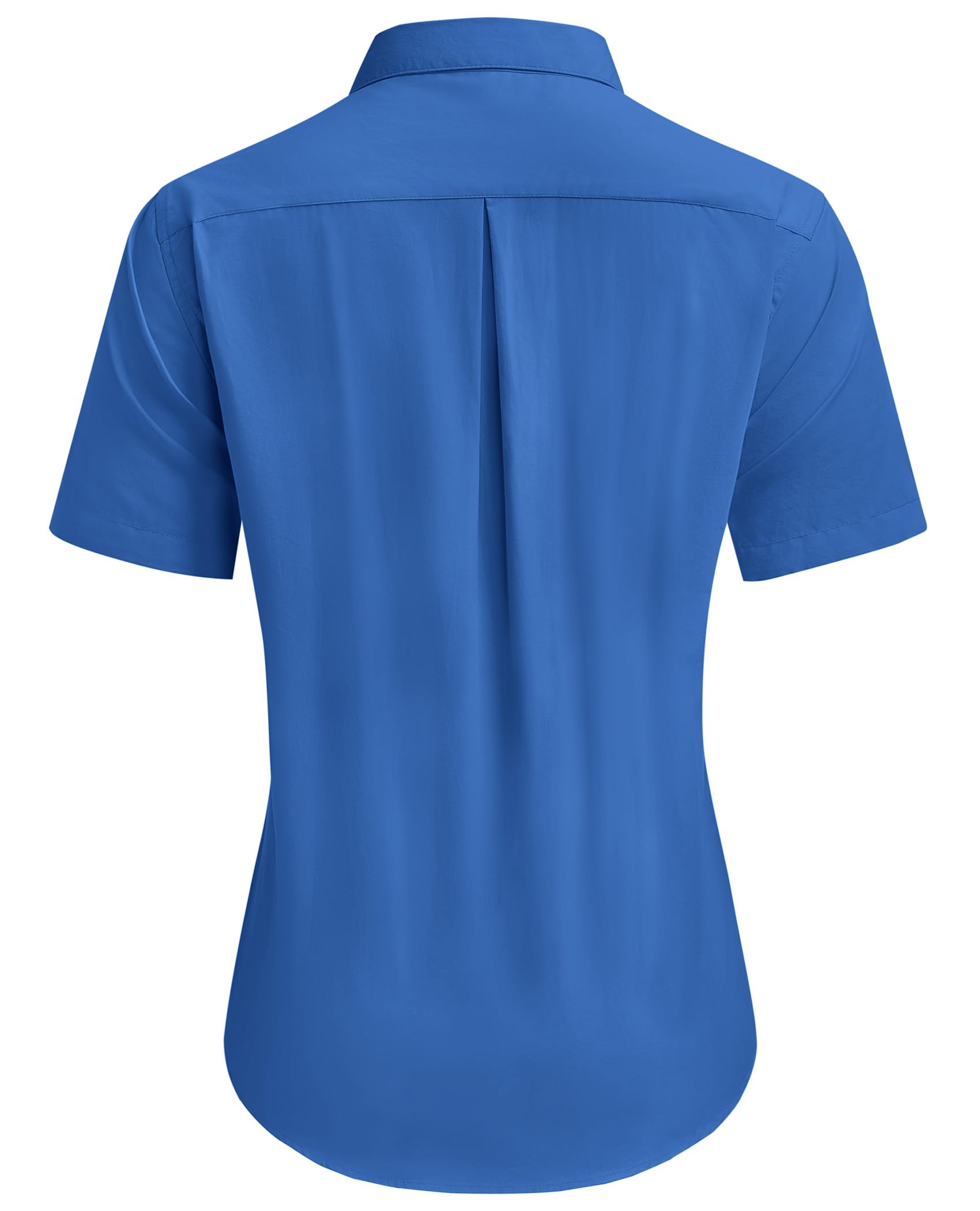 siliteelon Dress Shirts for Women Short Sleeve Cotton Button Down Shirt Basic Button Up Shirt Collared Shirts Work Shirt