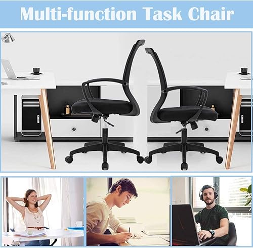 Miniatura 6 de HGS, Silla de oficina para computadora, silla de oficina en casa, silla ergonómica de escritorio para computadora, silla de trabajo de malla con