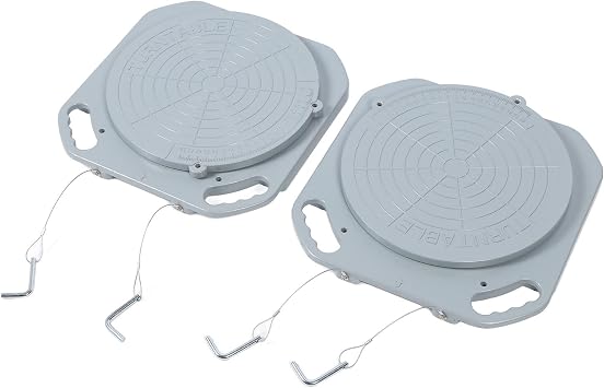 Wheel Alignment Turn Plate, 5 Ton Capacity 360 Degree Rotation 2.4in Sliding Distance Made with High Strength Mg Alloy, for Most Cars and Trucks