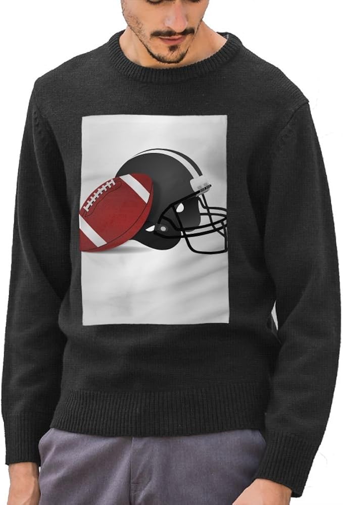 American Football New Band Warm Men's Round Crewneck Sweater Cotton