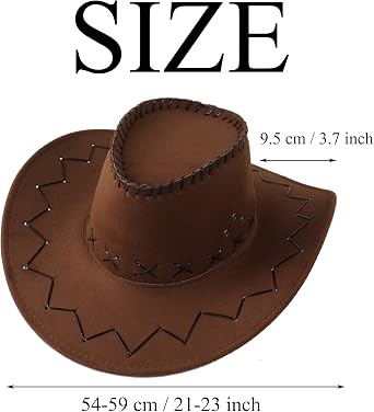 Chapeau de cowboy à large bord retroussé pour jeu de rôle en plein air