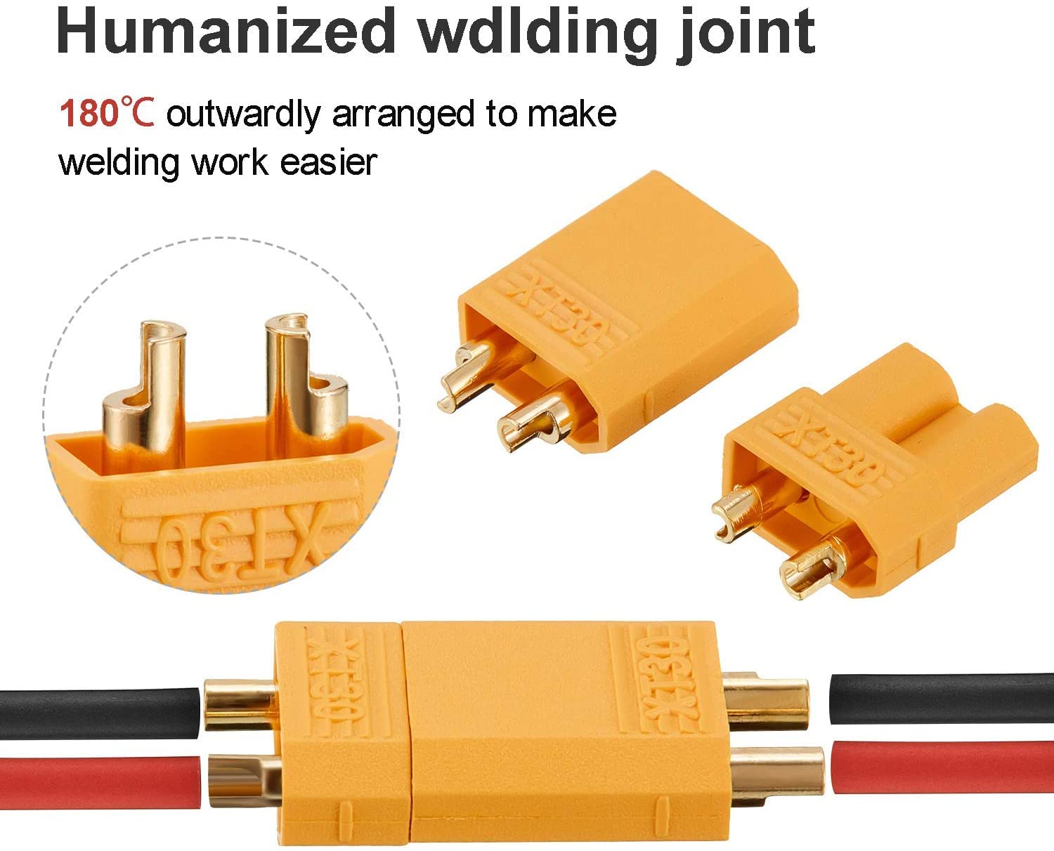 HUAZIZ 15 par XT30 Connector XT30 męski żeński wtyk wysokiego prądu do akumulatora RC Lipo