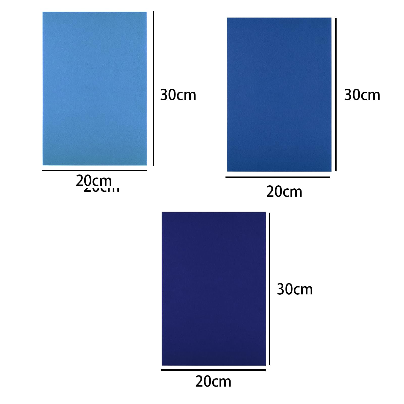 9pcs 3 Colors Fabric Sheets 20cm*30cm Non-Woven Felt Sheet,Felt Crafts Sheet for DIY Crafting Sewing,Blue/Dark Blue/Sky Blue - Image 2