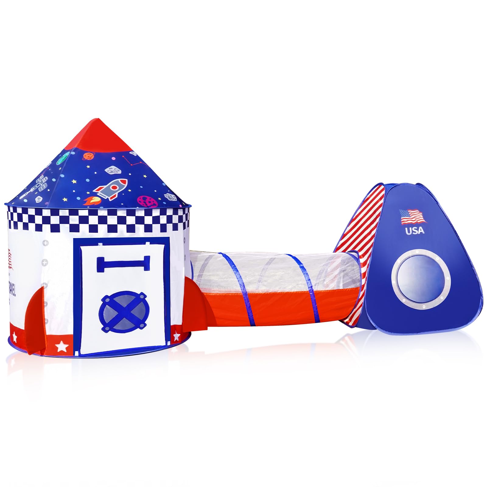 Tienda de campaña de juegos para niños con túnel emergente, casa de juegos plegable, para interiores y exteriores, para niños y ni