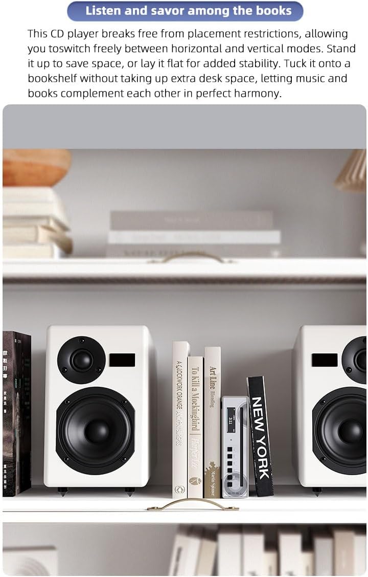 SMSL PL100 PRO Multi-Function CD Player 2X CS43131 High-End DAC Chips Supports Lossless MQA Playback with Remote Control (Black)