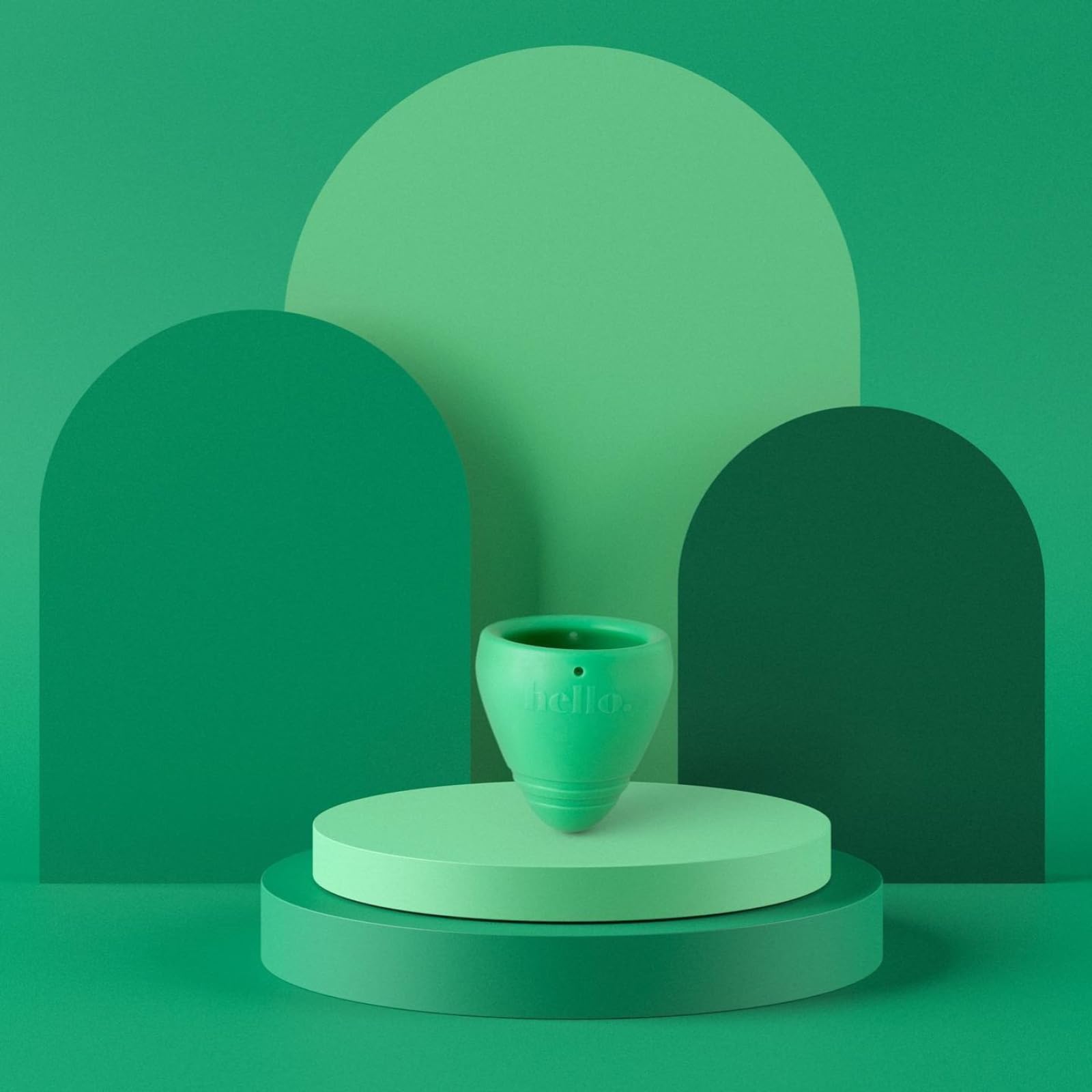 Hello Period Cup Low Cervix Menstrual Cup | Award Winning Reusable Soft Flexible Alternative to Pads & Tampons | Sustainable Feminine Hygiene | Leak Proof | Holds 21ml | 41mm Diameter, 43mm L (Medium)