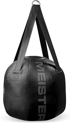 Miniatura 2 de Meister Bolsa pesada de bola de demolición llena de 60 libras para boxeo y MMA - Negro
