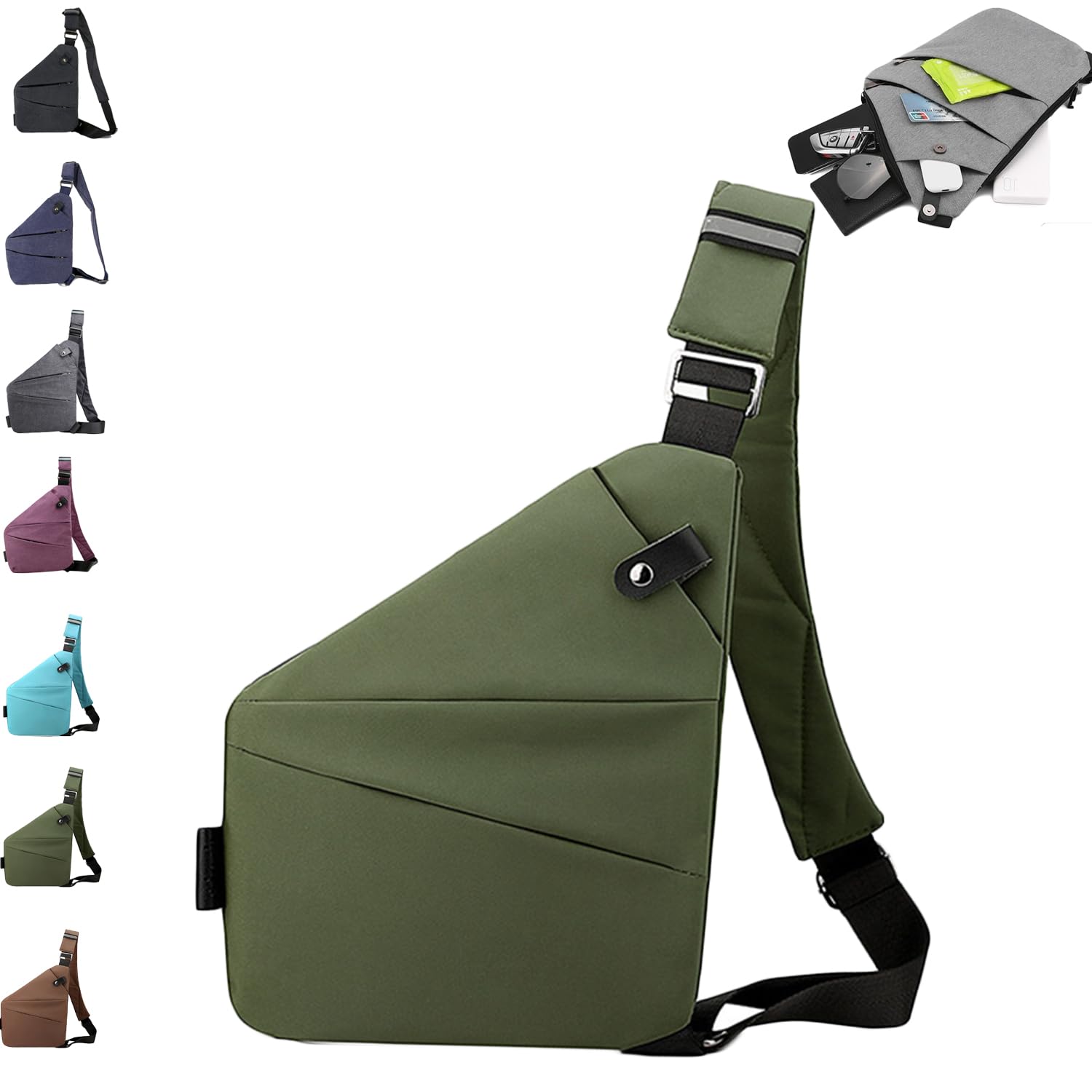 ocalil Anti Theft Travel Bag,Anti Theft Crossbody Bag, Sling Bag Travel Crossbody Bag for Women Men