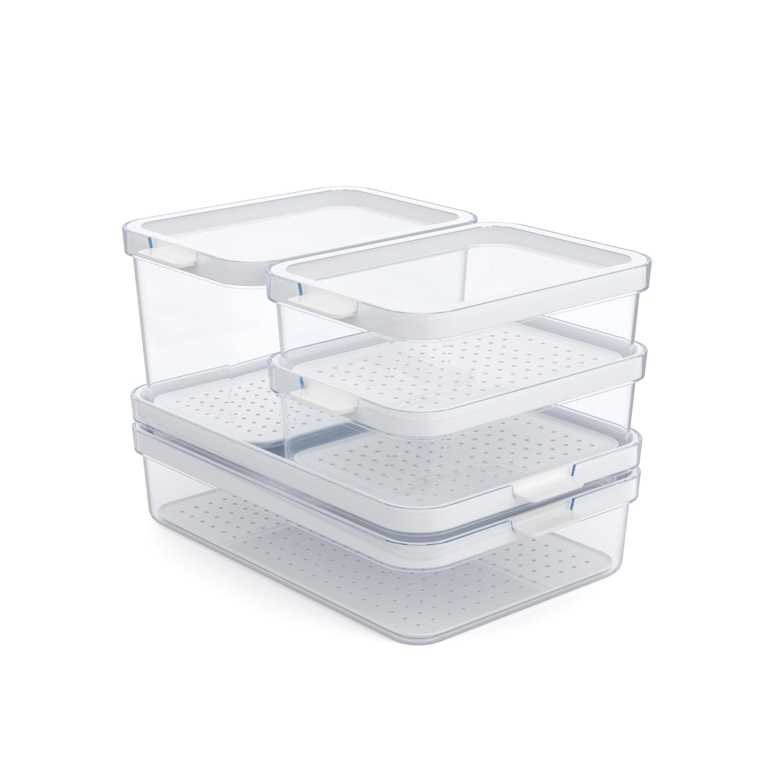 Rotho Cauma Set KS Organizer 5 pz. CAUMA, Plastica (PP) senza BPA, bianco/trasparente (31,4 x 22,4 x 23,5 cm)