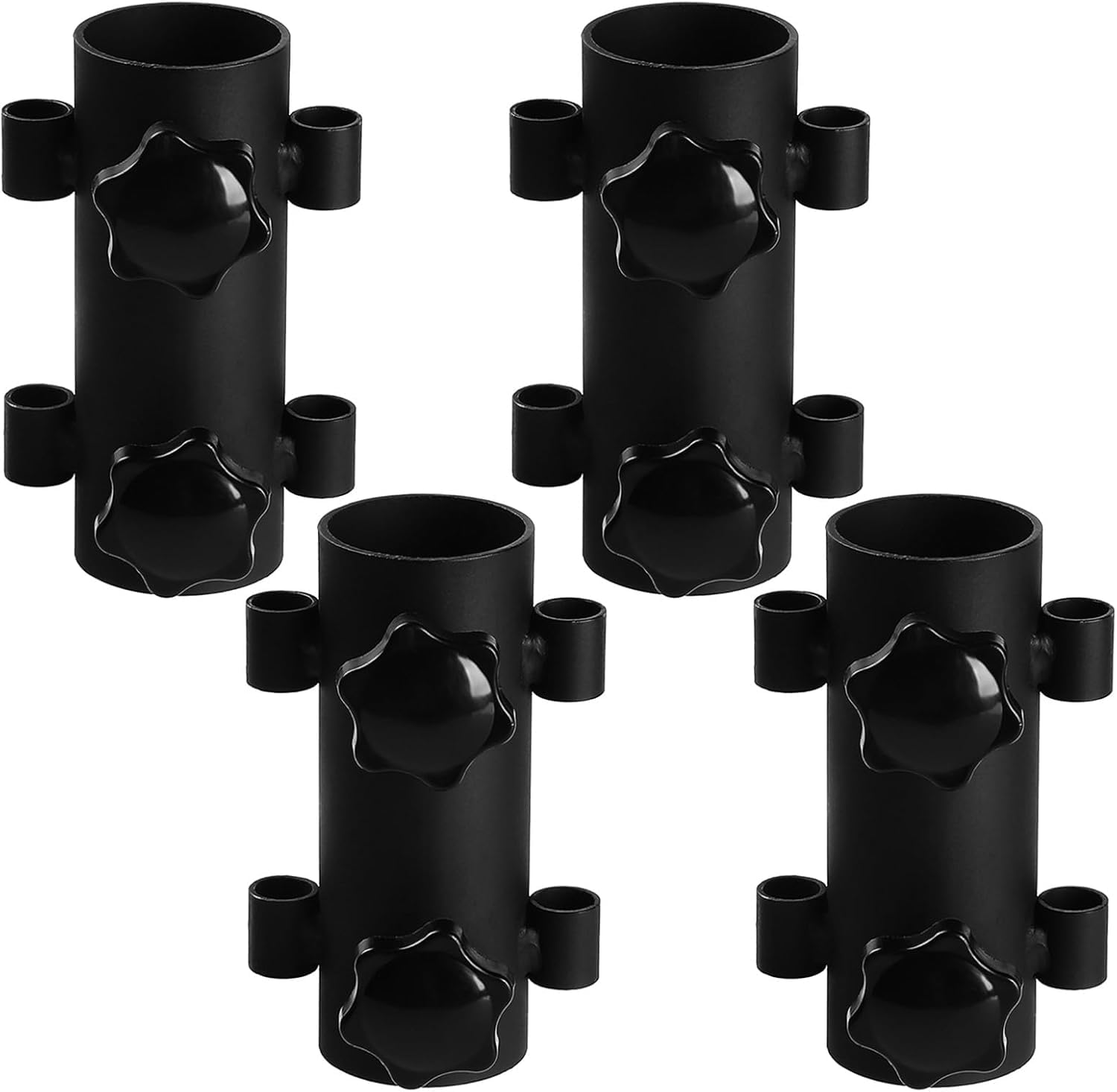 Soporte ajustable para toldo de tienda de campaña, soporte de poste de lona, tubo fijo para toldo, soporte negro para tienda de campaña para camping, pesca, senderismo, picnics al aire libre