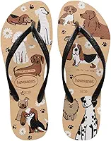 Chinelo Havaianas Slim Pets 35/36 Marrom/Preto