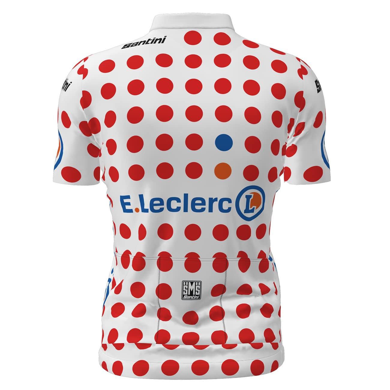 Santini Radtrikot Road Tour De France Leader des Berges, Punkte / Blanc, XXL