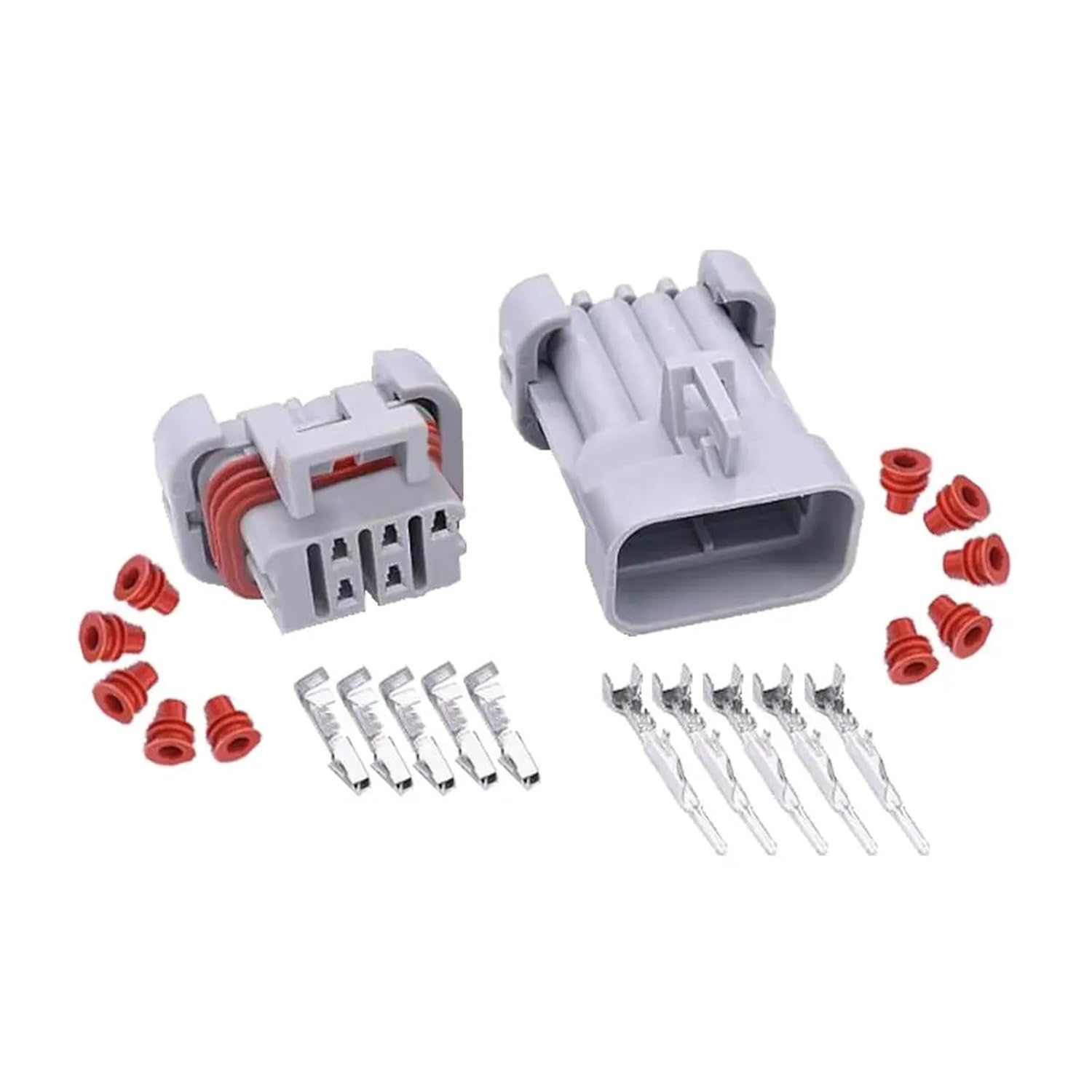 10 Sets 5 Pin Automotive Waterproof Connector Harness Connector with Terminal Plug DJ7051Y-1.5-11/21 5P