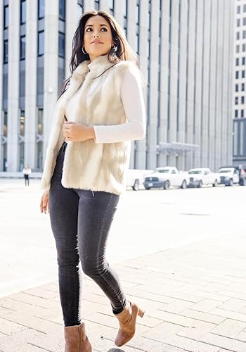 Miniatura 7 de Fabulous-Furs Chaleco de piel sintética con gancho para mujer